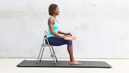 seated in chair