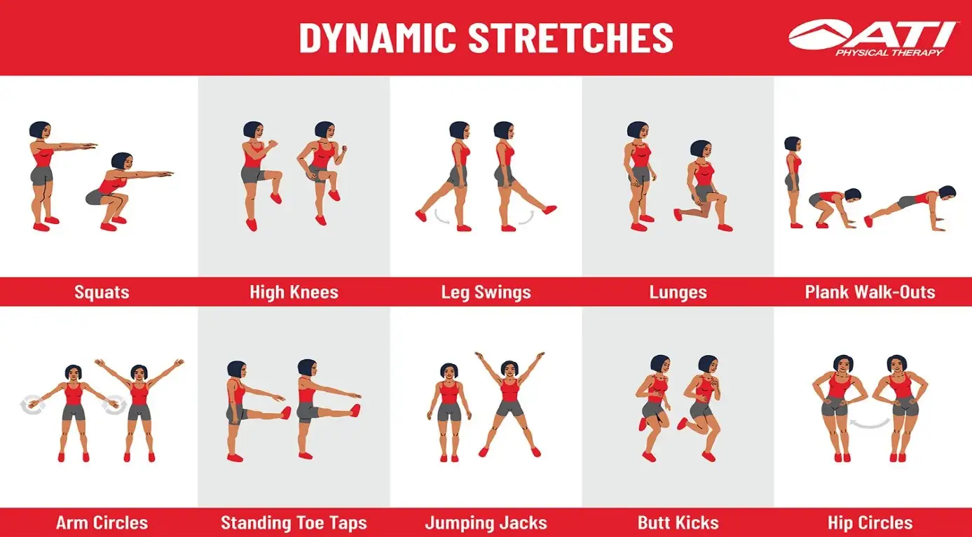 stretches as part of your warm up